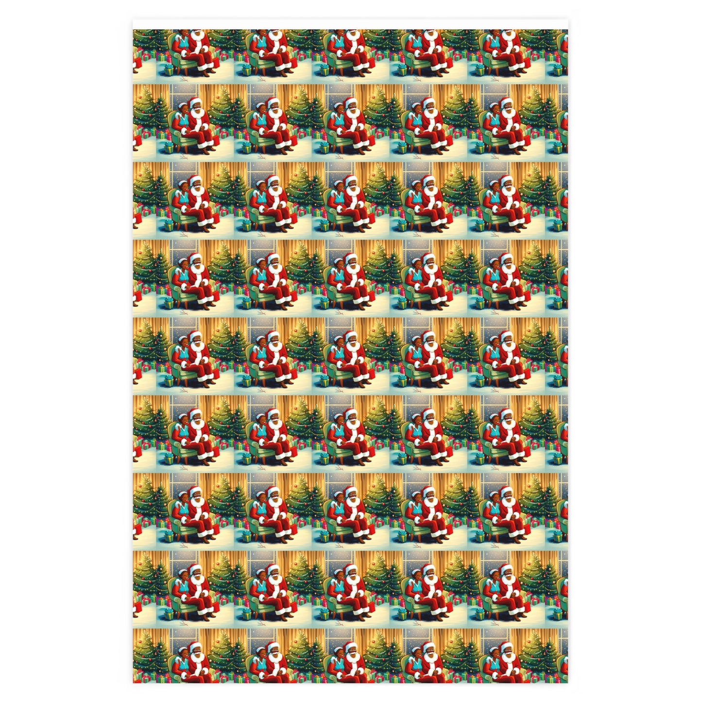 Representation Matters: Black Mrs. Claus and Santa Wrapping Paper