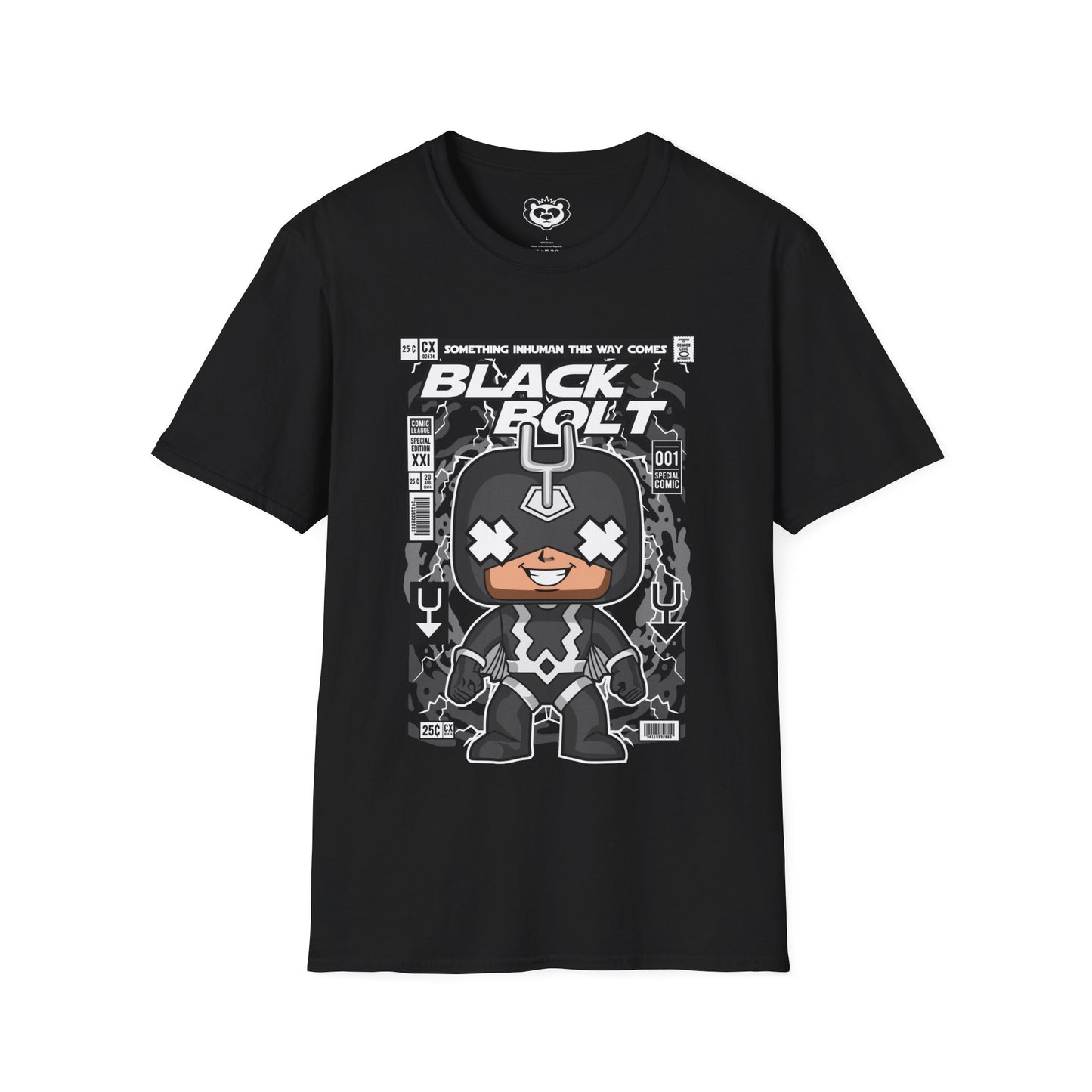 Black Bolt Funko Pop Style Unisex Softstyle T-Shirt