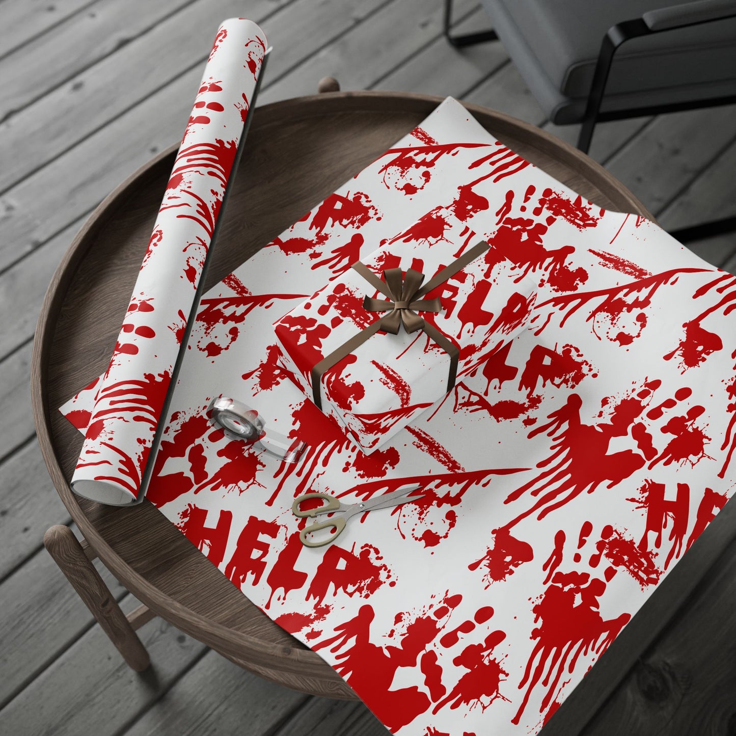 Blood Splatter Halloween Gift Paper| Horror Film Party Decor | Killer Birthday Paper| True Crime Gift Paper | Slasher Gift Wrapping Papers