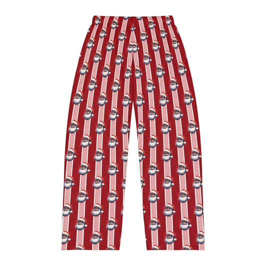 Men's Black Santa Pajama Pants (AOP)