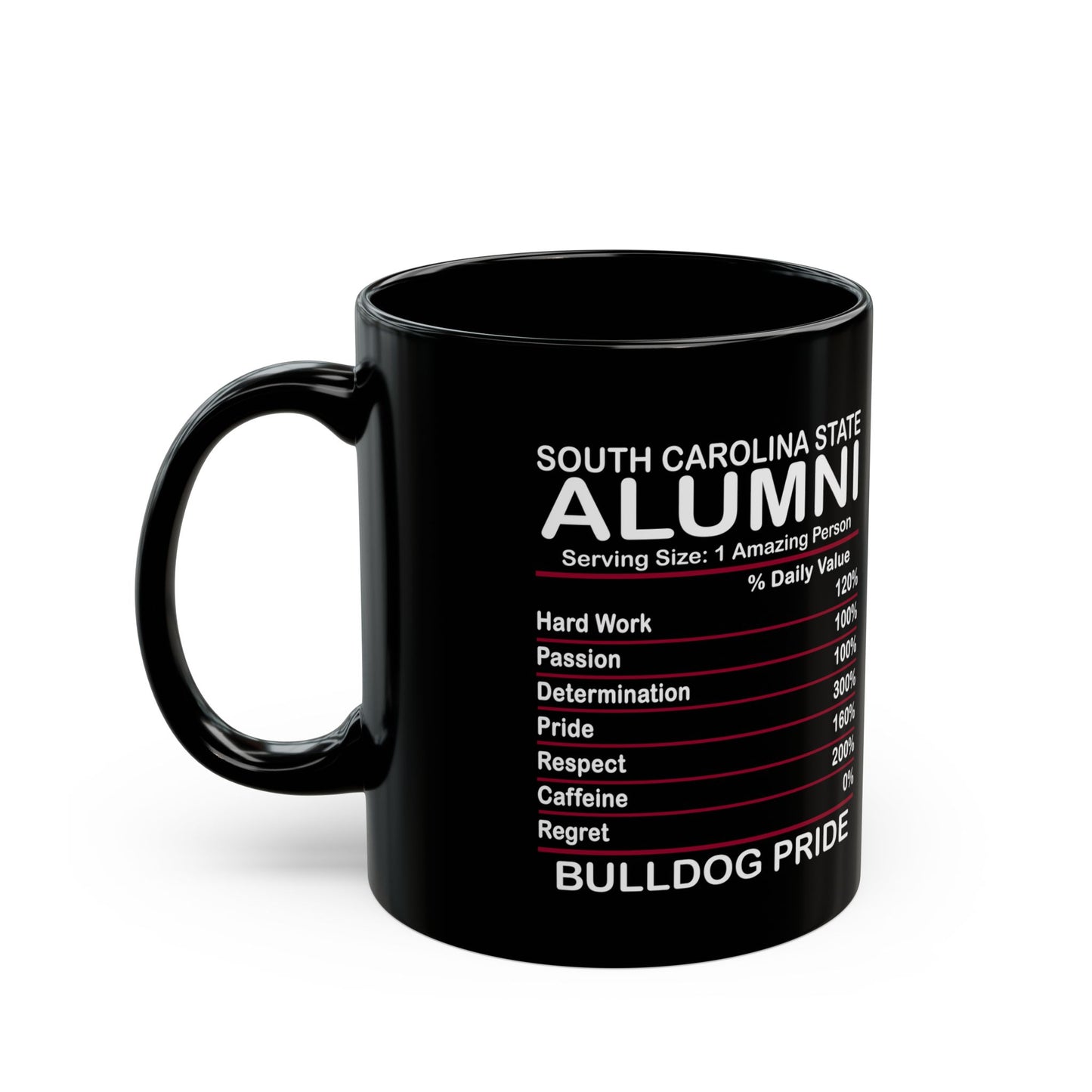 Bulldog Pride South Carolina State Alumni HBCU Black Mug (11oz, 15oz)