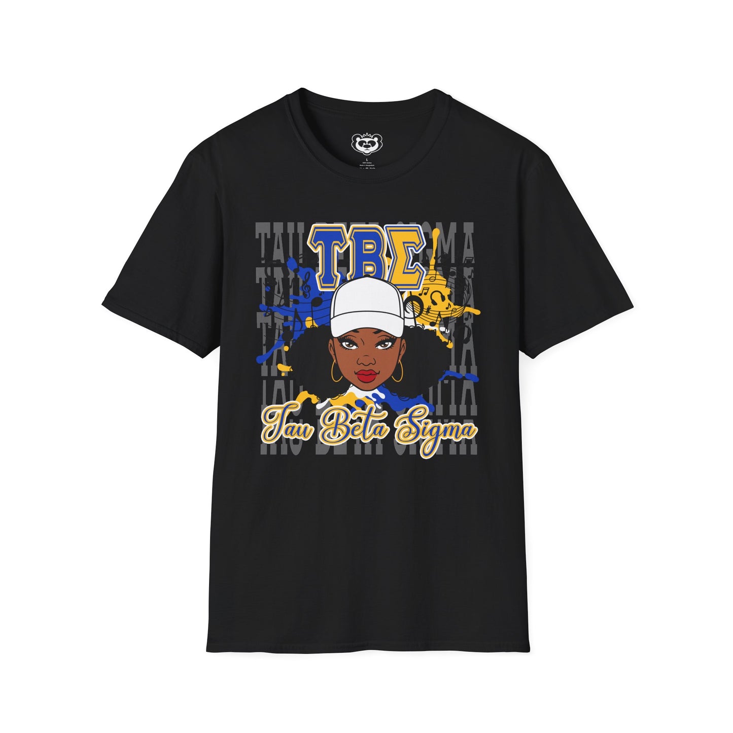 Tau Beta Sigma Unisex Softstyle T-Shirt Blue and Gold Sorority Shirt