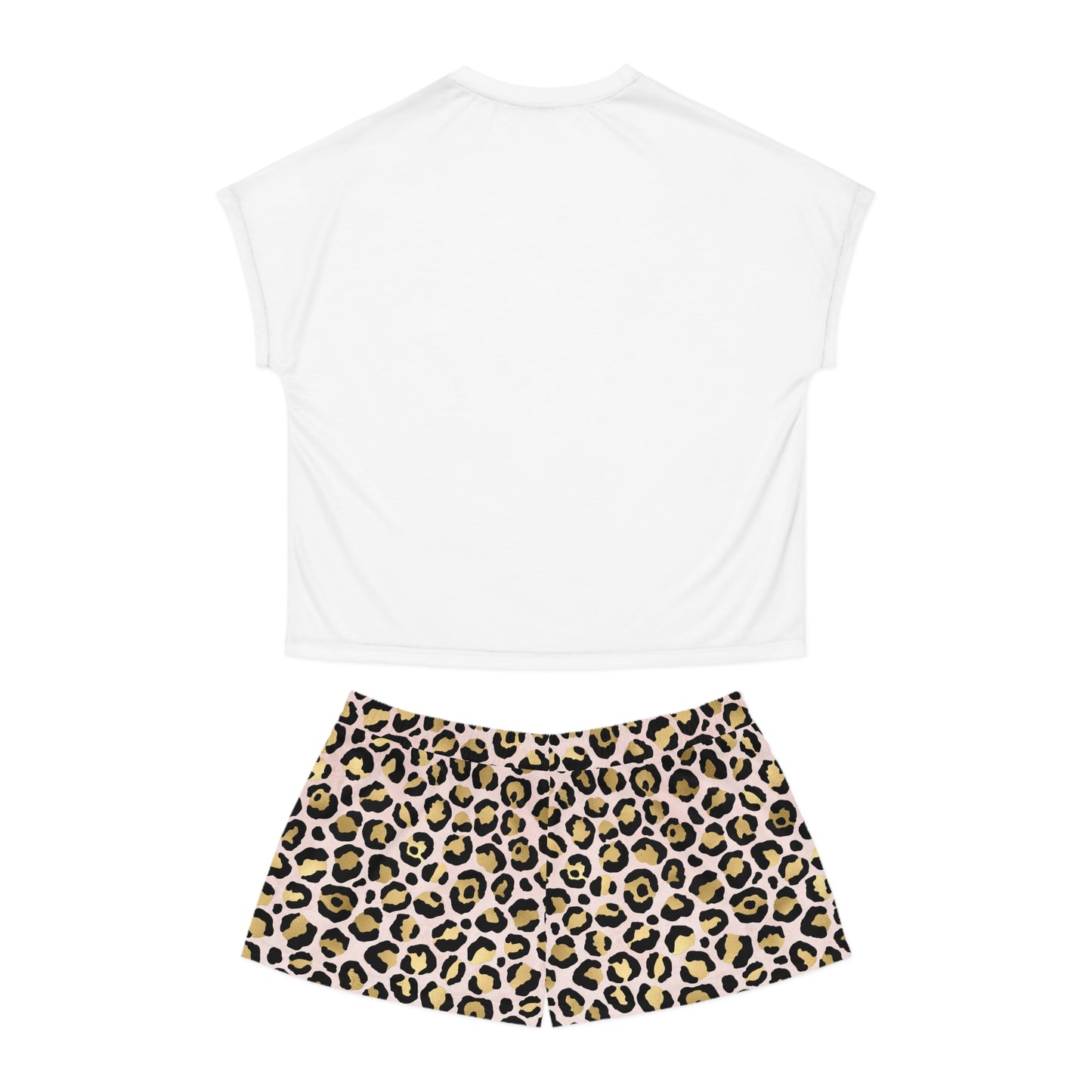 BRUH Formally Known as Mom Women's Short Pajama Set - Cheetah Print Lounge Wear | Comfortable Sleepwear