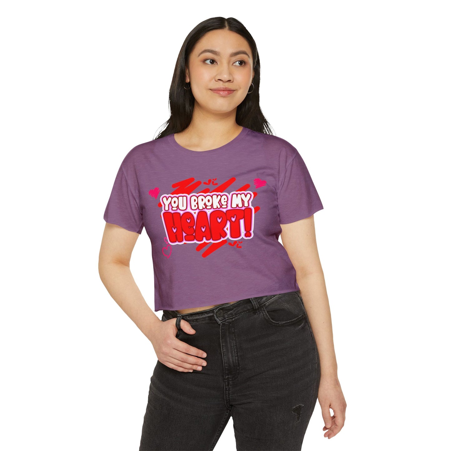 You Broke My Heart Women's Festival Crop Top Funny gift for her