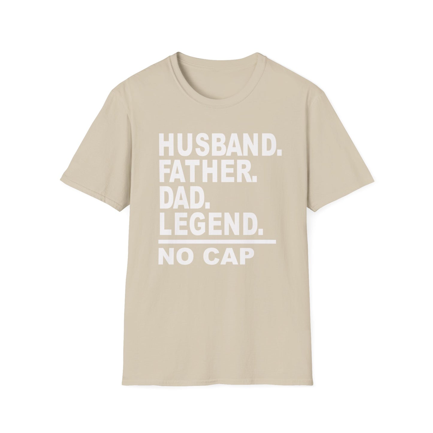 Husband Father Dad Legend No Cap Gen Z Unisex Softstyle T-Shirt