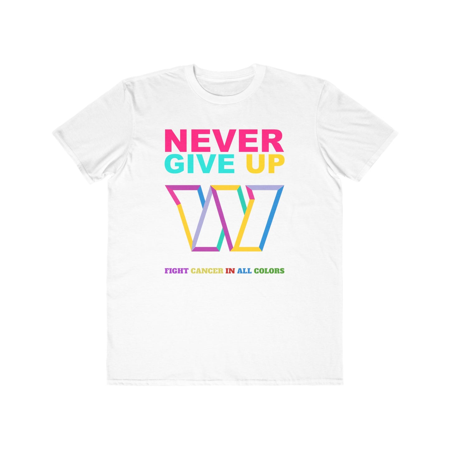Commanders Never Give Up Cancer Awareness Tee