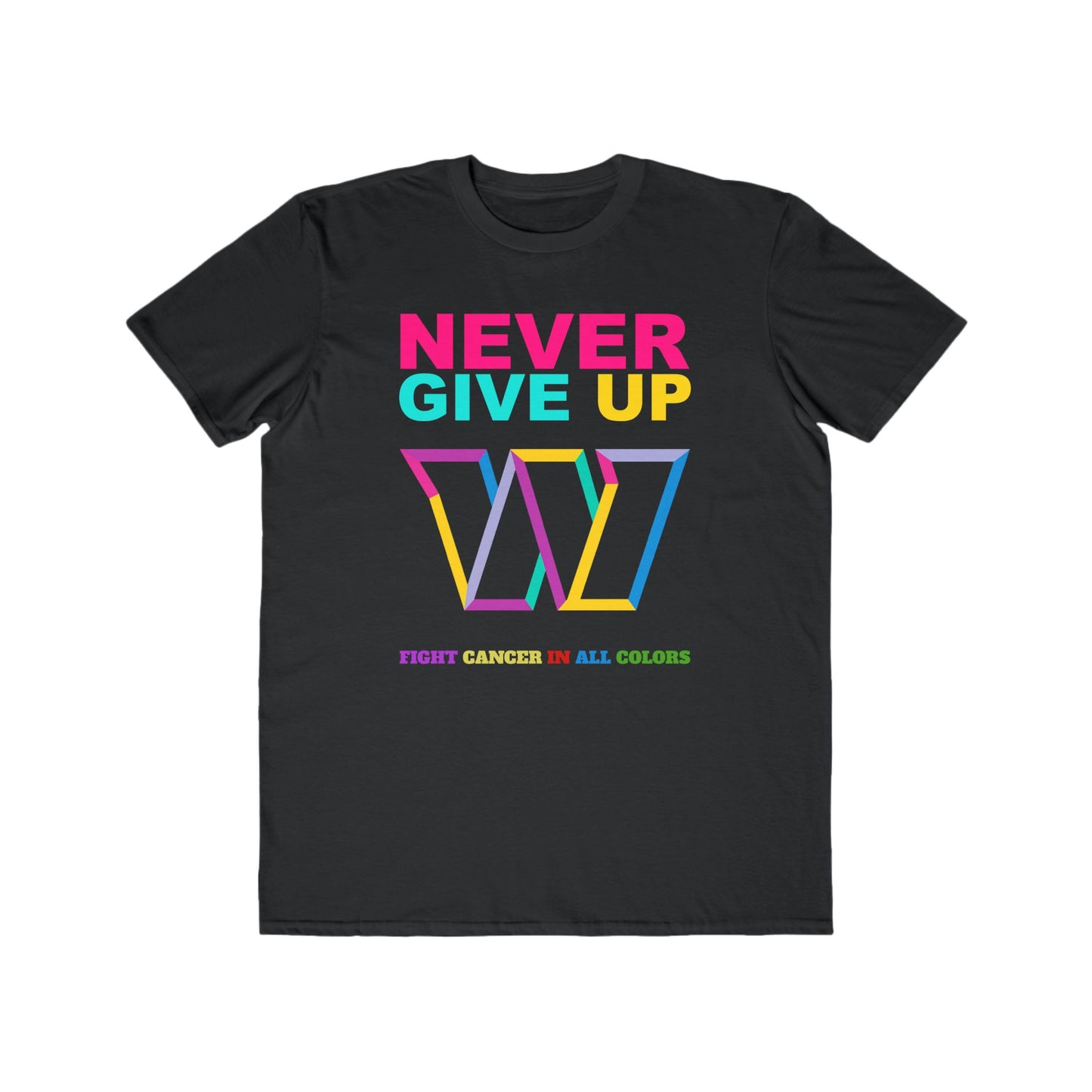 Commanders Never Give Up Cancer Awareness Tee