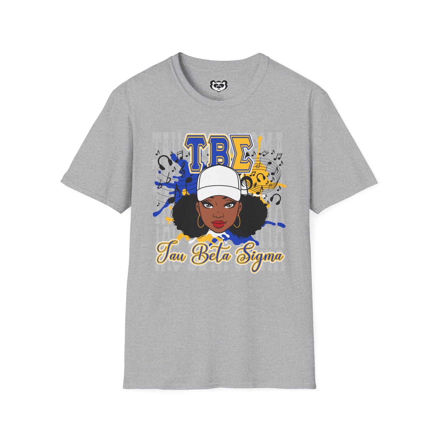 Tau Beta Sigma Unisex Softstyle T-Shirt Blue and Gold Sorority Shirt