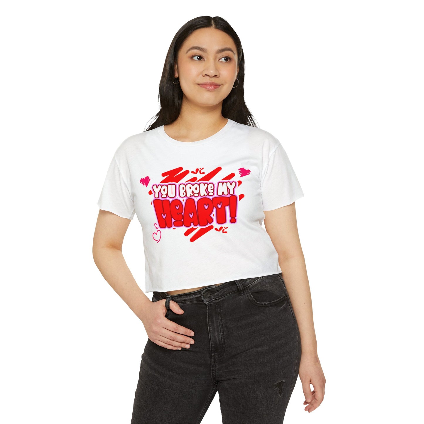 You Broke My Heart Women's Festival Crop Top Funny gift for her