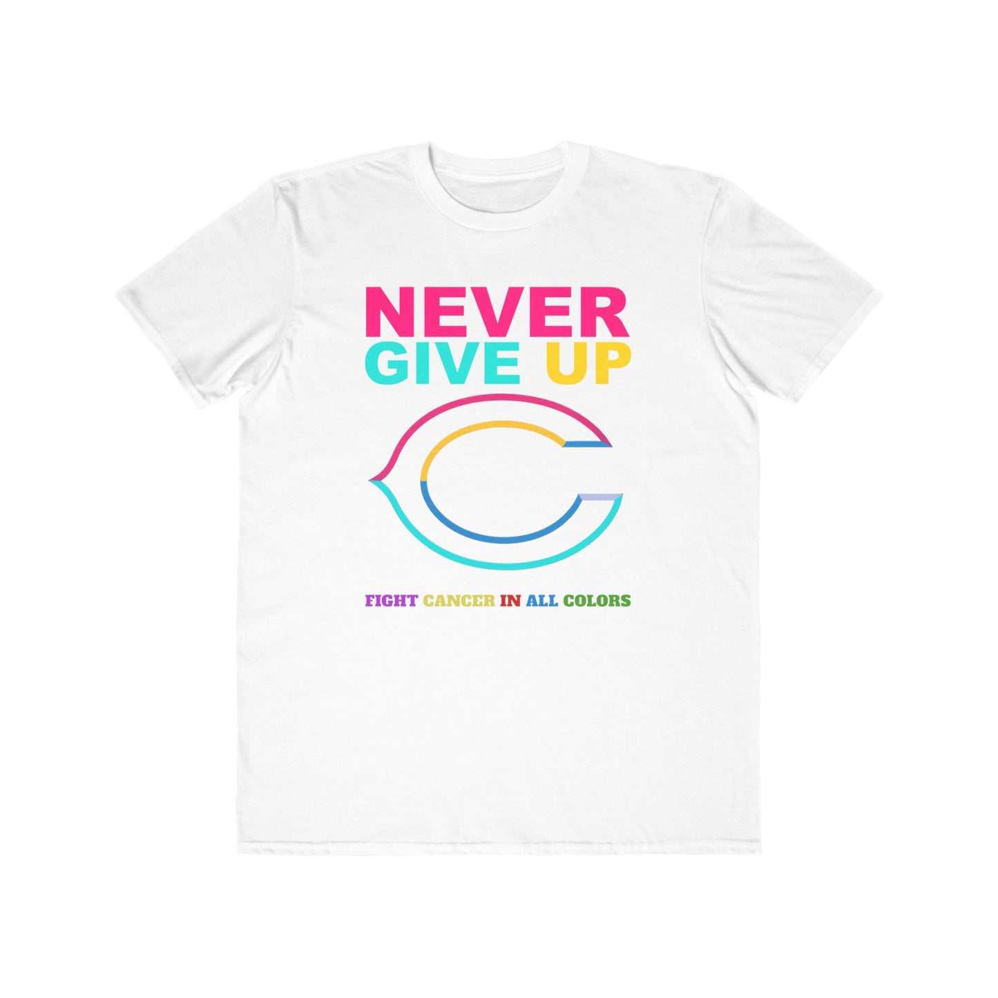 Chicago Bears Never Give Up Cancer Awareness Tee