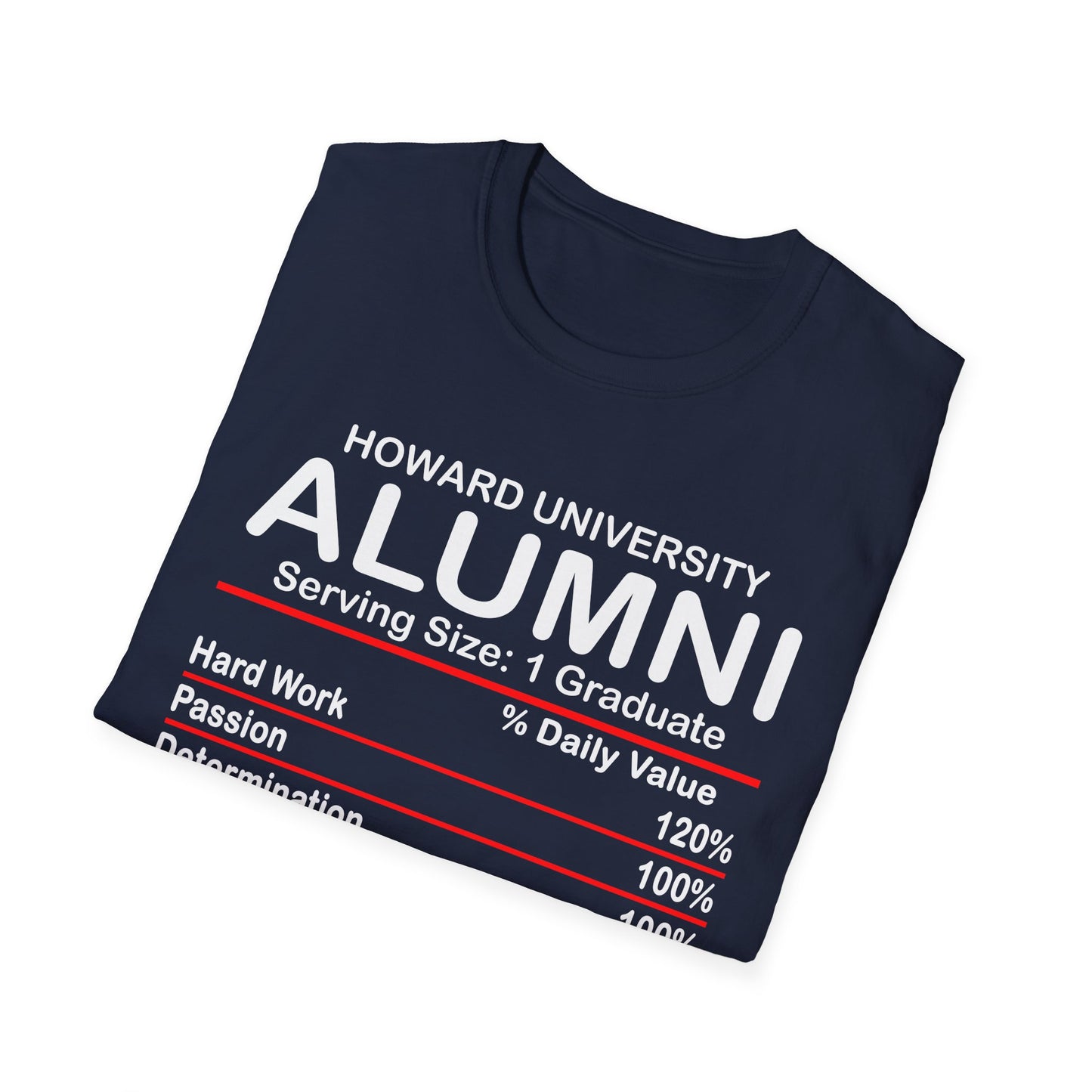 Howard University Alumni HU Bison Ingredients Unisex Softstyle T-Shirt
