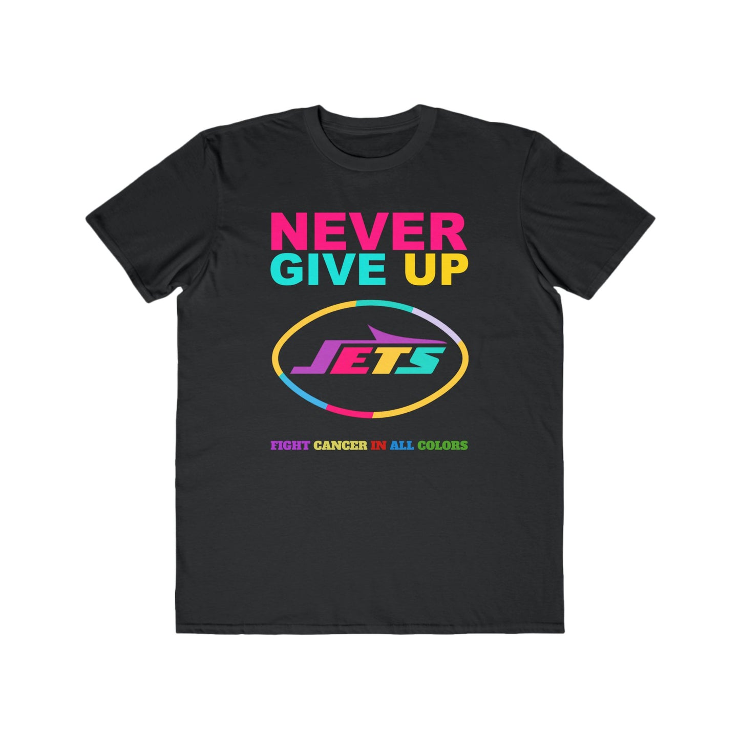 New York Jets Never Give Up Cancer Awareness Tee