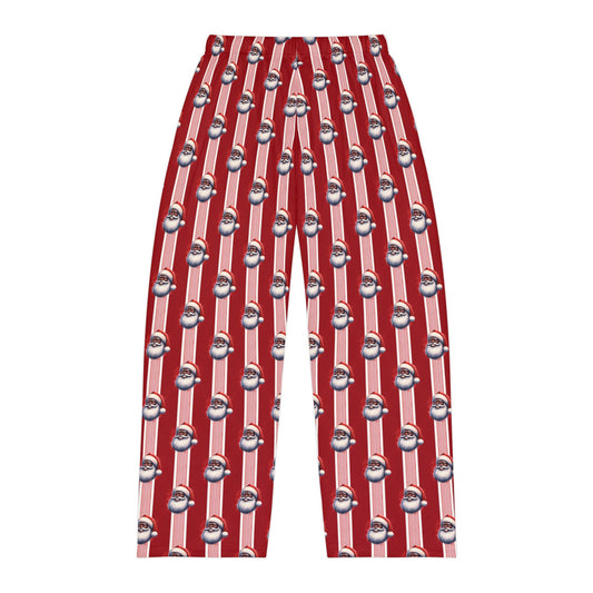 Men's Black Santa Pajama Pants (AOP)