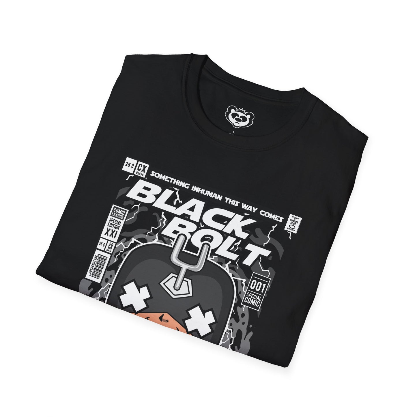 Black Bolt Funko Pop Style Unisex Softstyle T-Shirt