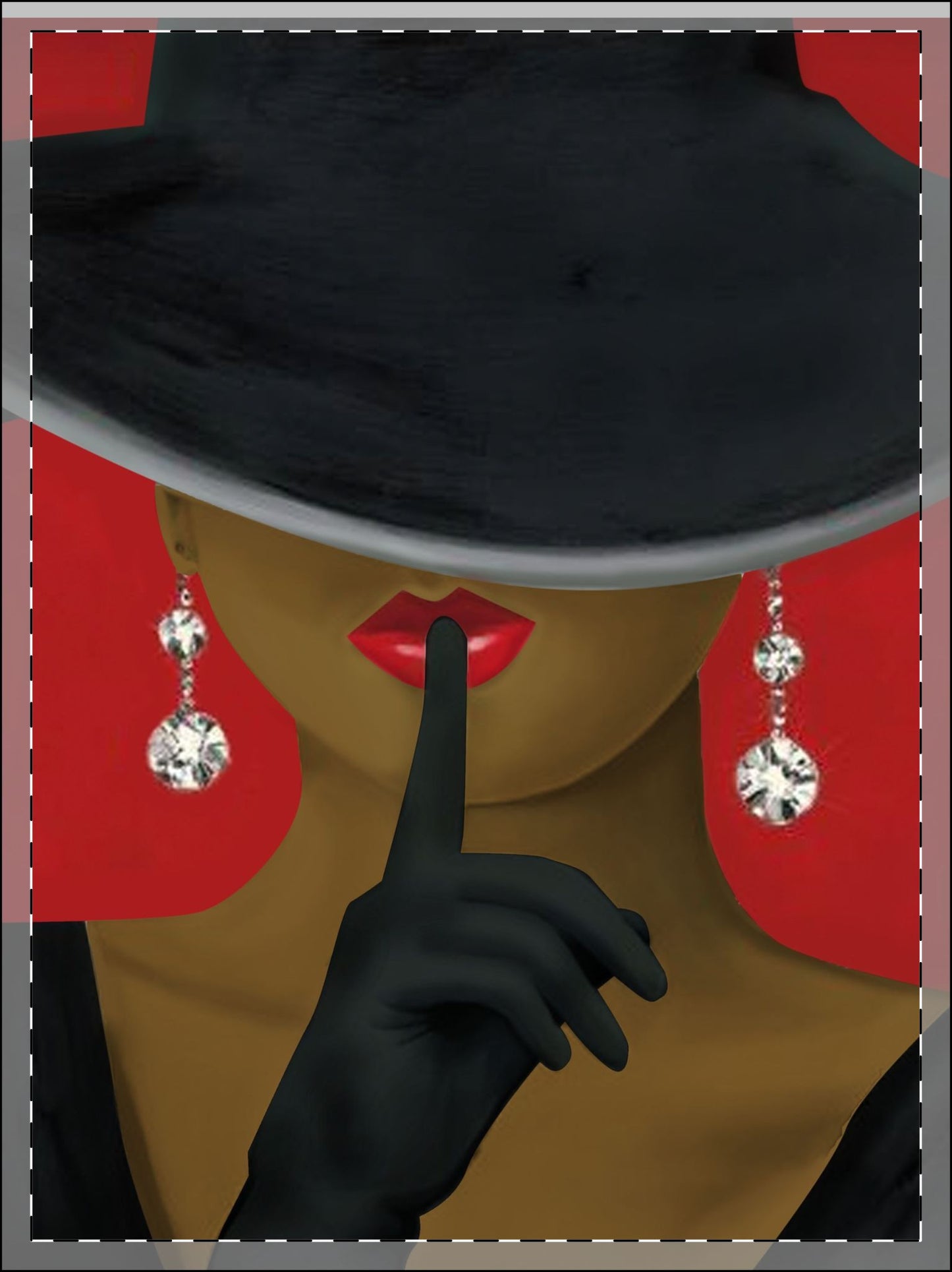 Haute African Elegant Woman Framed Poster, Multi-Color