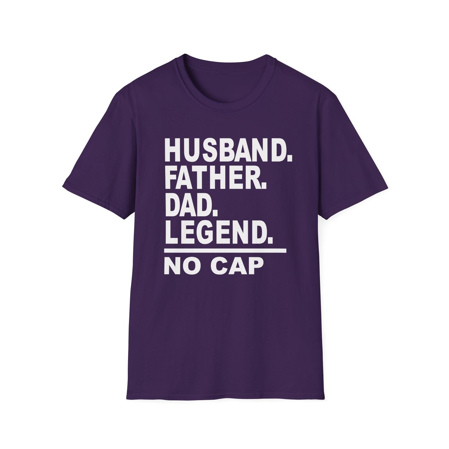 Husband Father Dad Legend No Cap Gen Z Unisex Softstyle T-Shirt