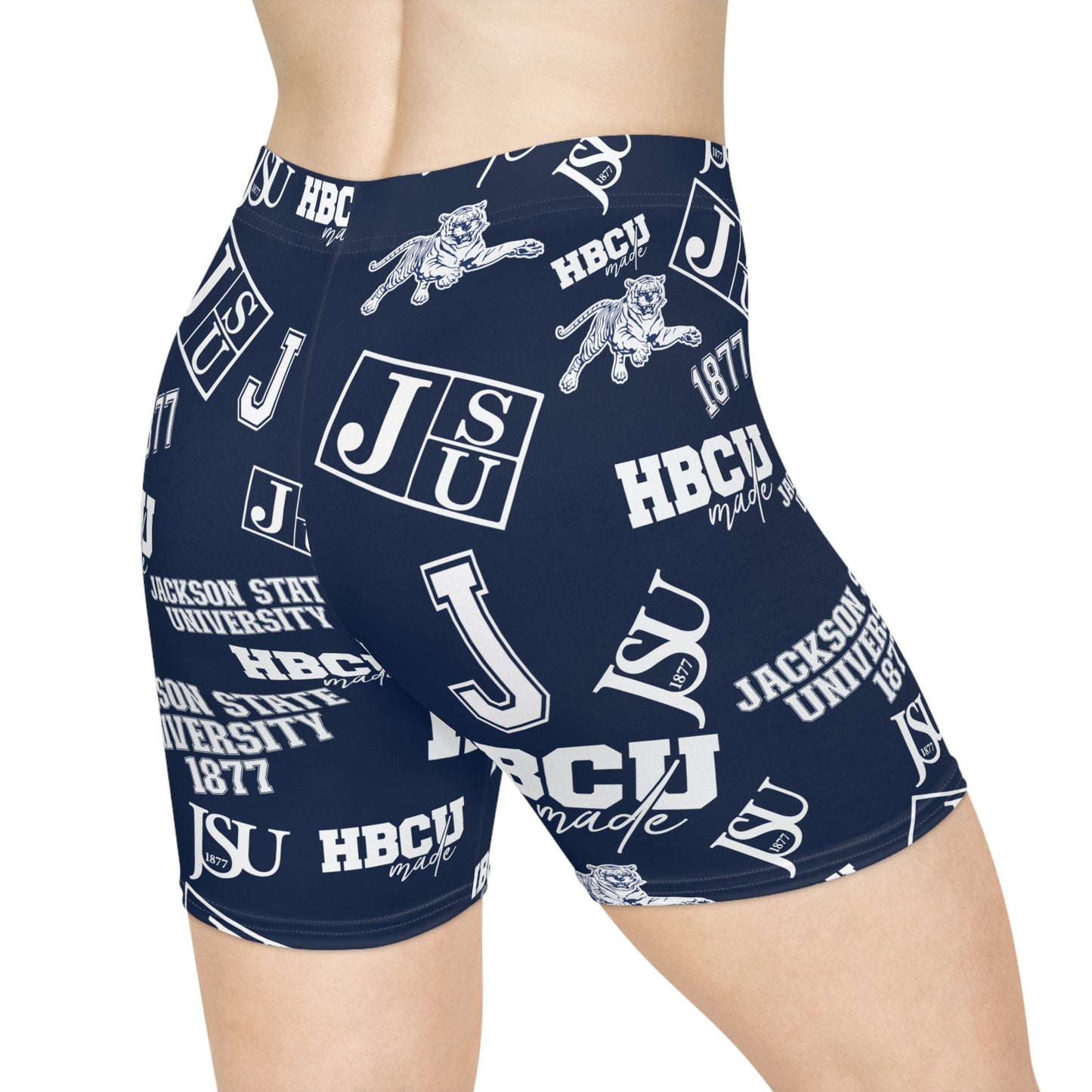 JSU Tigers HBCU All over print Women's Biker Shorts gift for Jackson State student and alumni