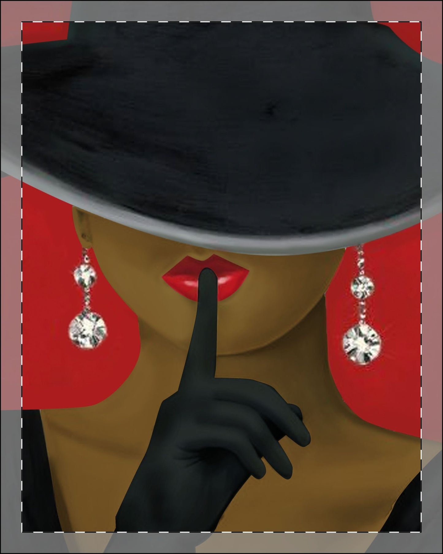 Haute African Elegant Woman Framed Poster, Multi-Color