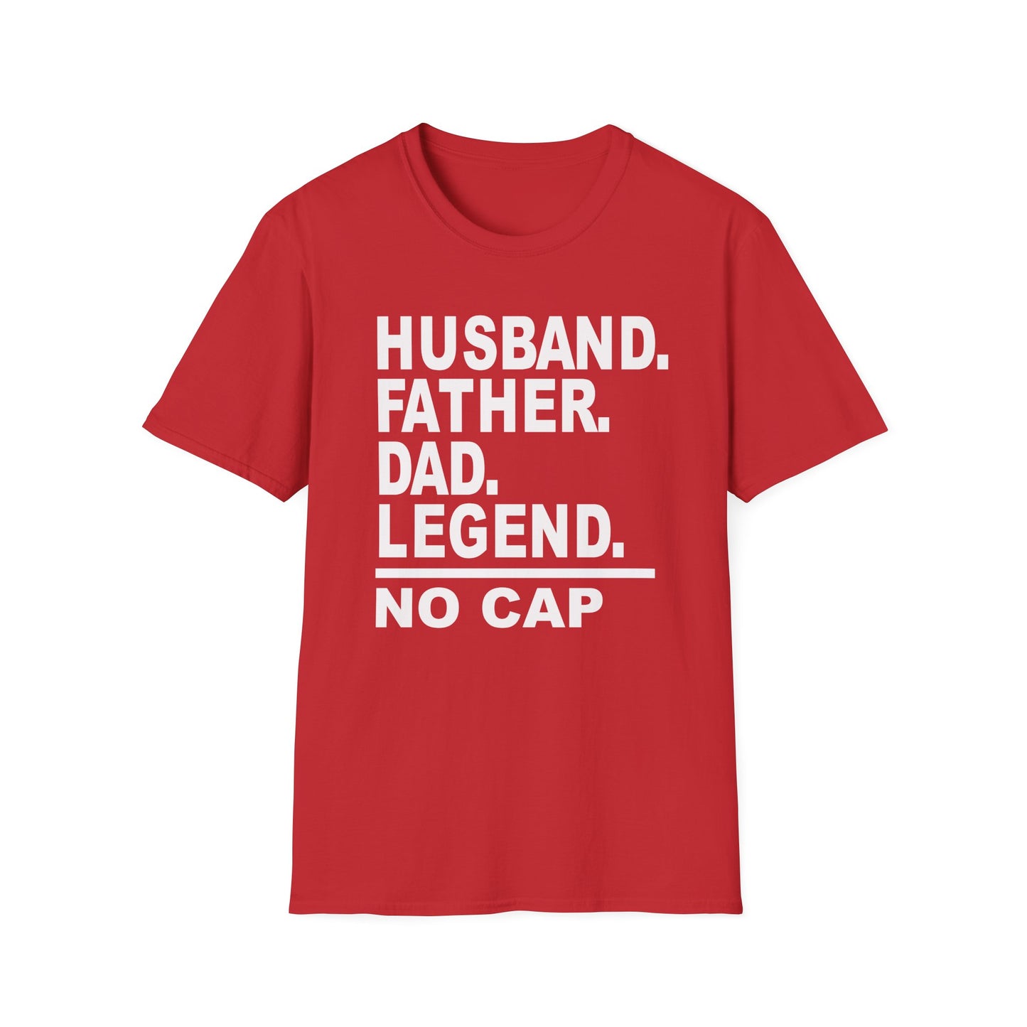 Husband Father Dad Legend No Cap Gen Z Unisex Softstyle T-Shirt