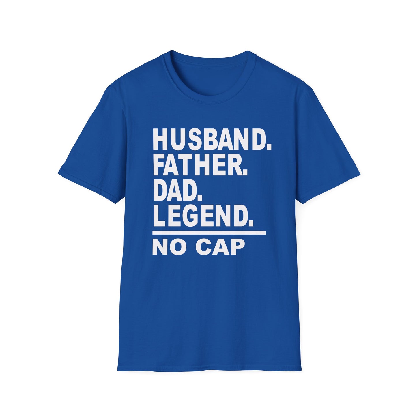 Husband Father Dad Legend No Cap Gen Z Unisex Softstyle T-Shirt