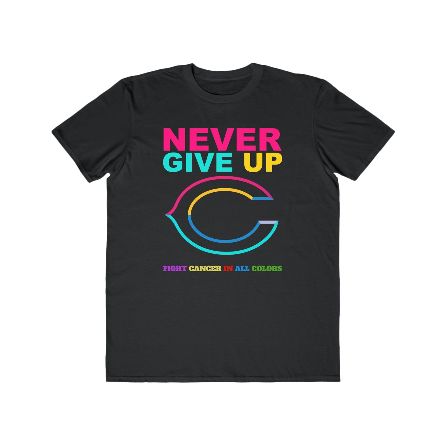 Chicago Bears Never Give Up Cancer Awareness Tee