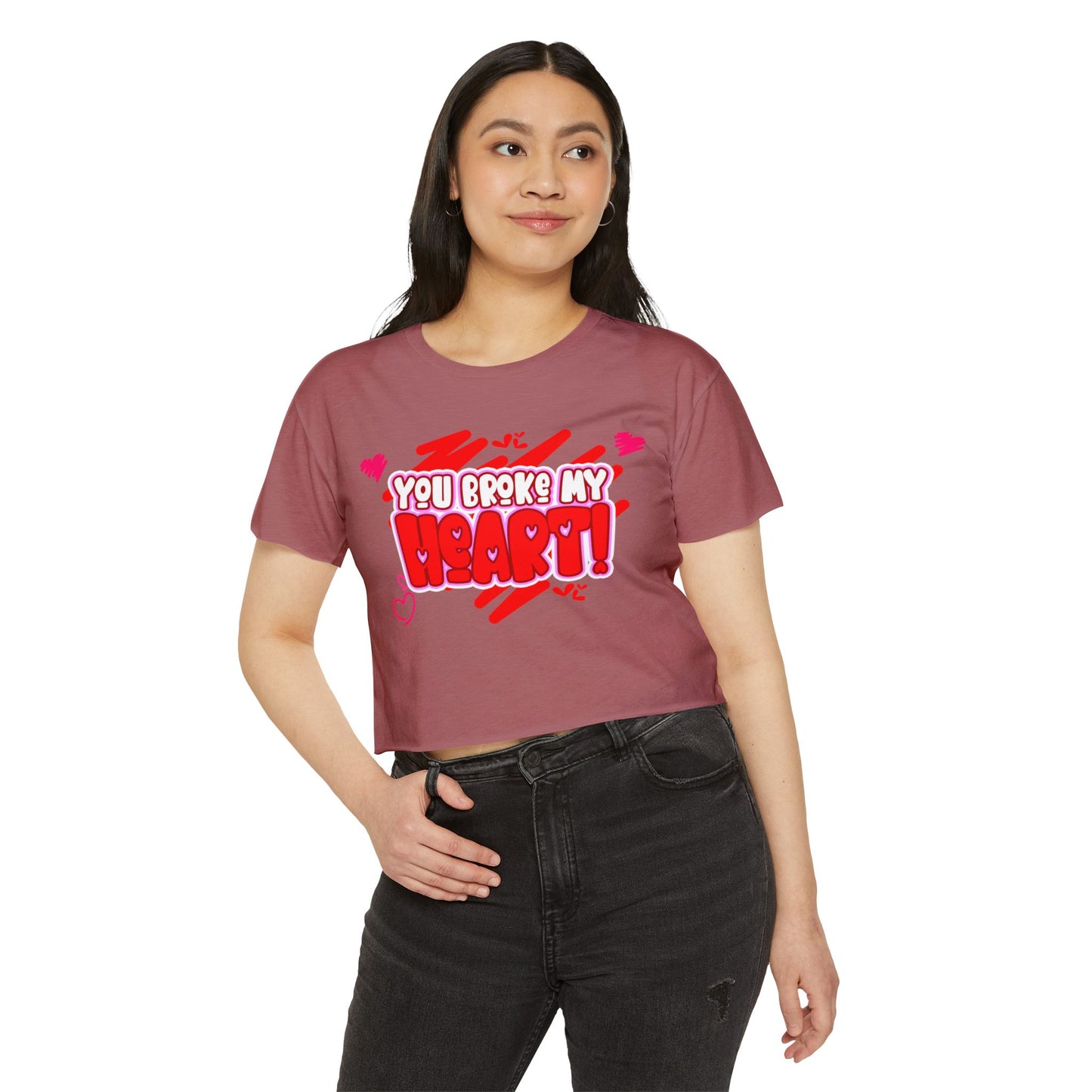 You Broke My Heart Women's Festival Crop Top Funny gift for her