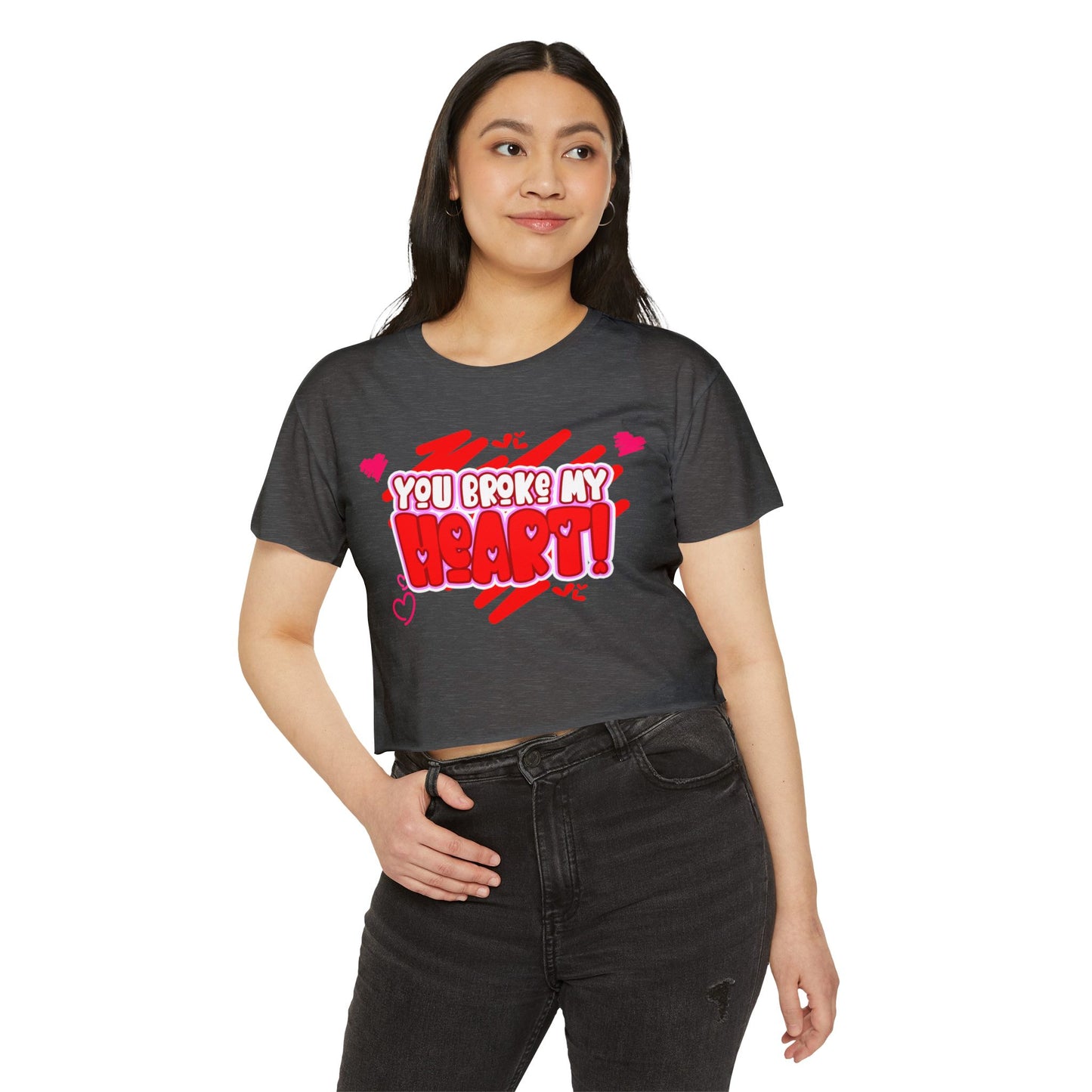 You Broke My Heart Women's Festival Crop Top Funny gift for her