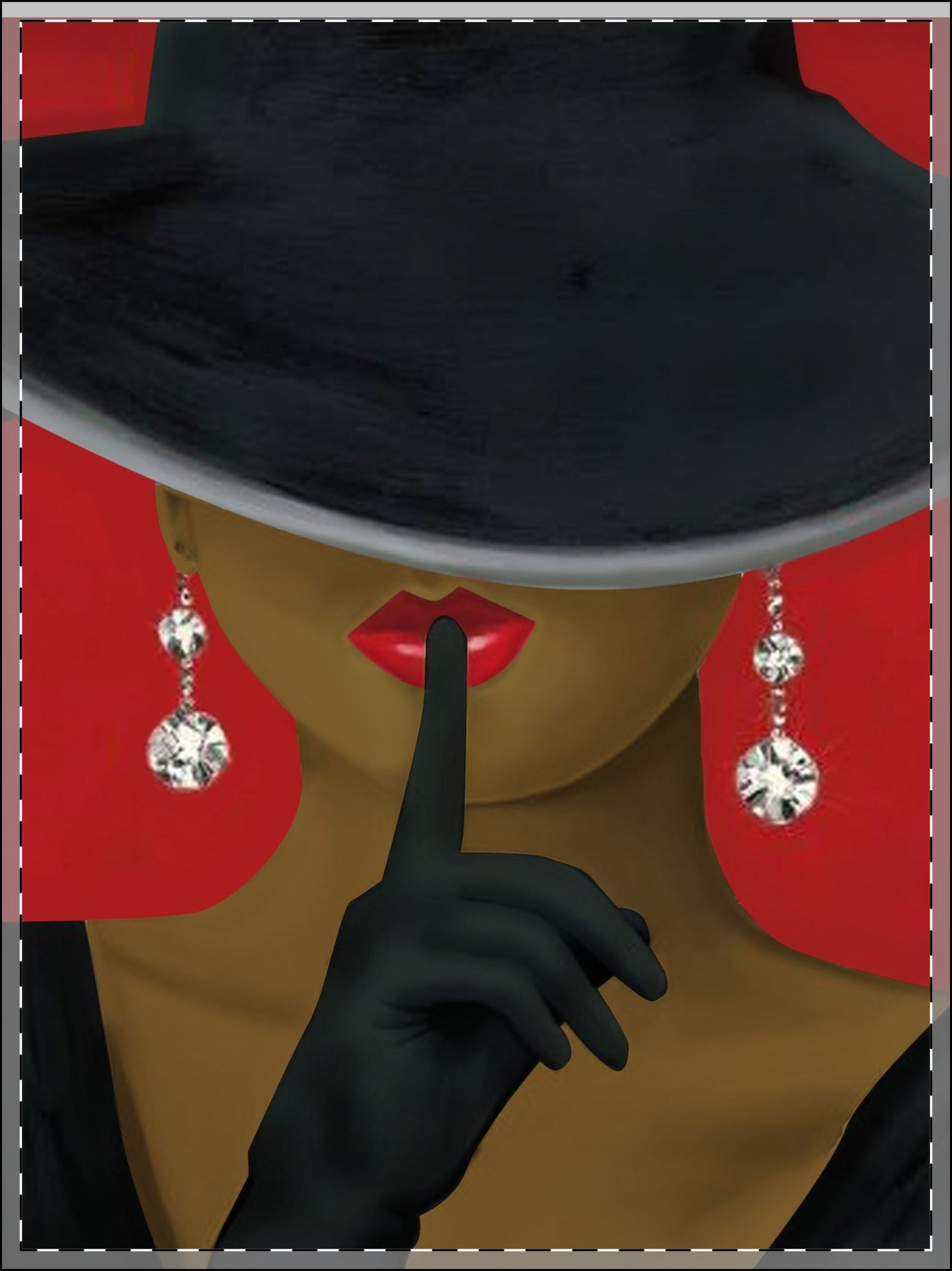 Haute African Elegant Woman Framed Poster, Multi-Color