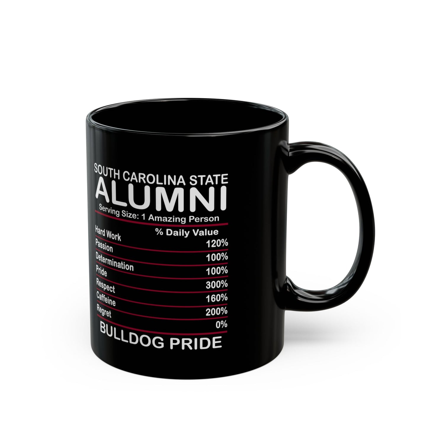 Bulldog Pride South Carolina State Alumni HBCU Black Mug (11oz, 15oz)
