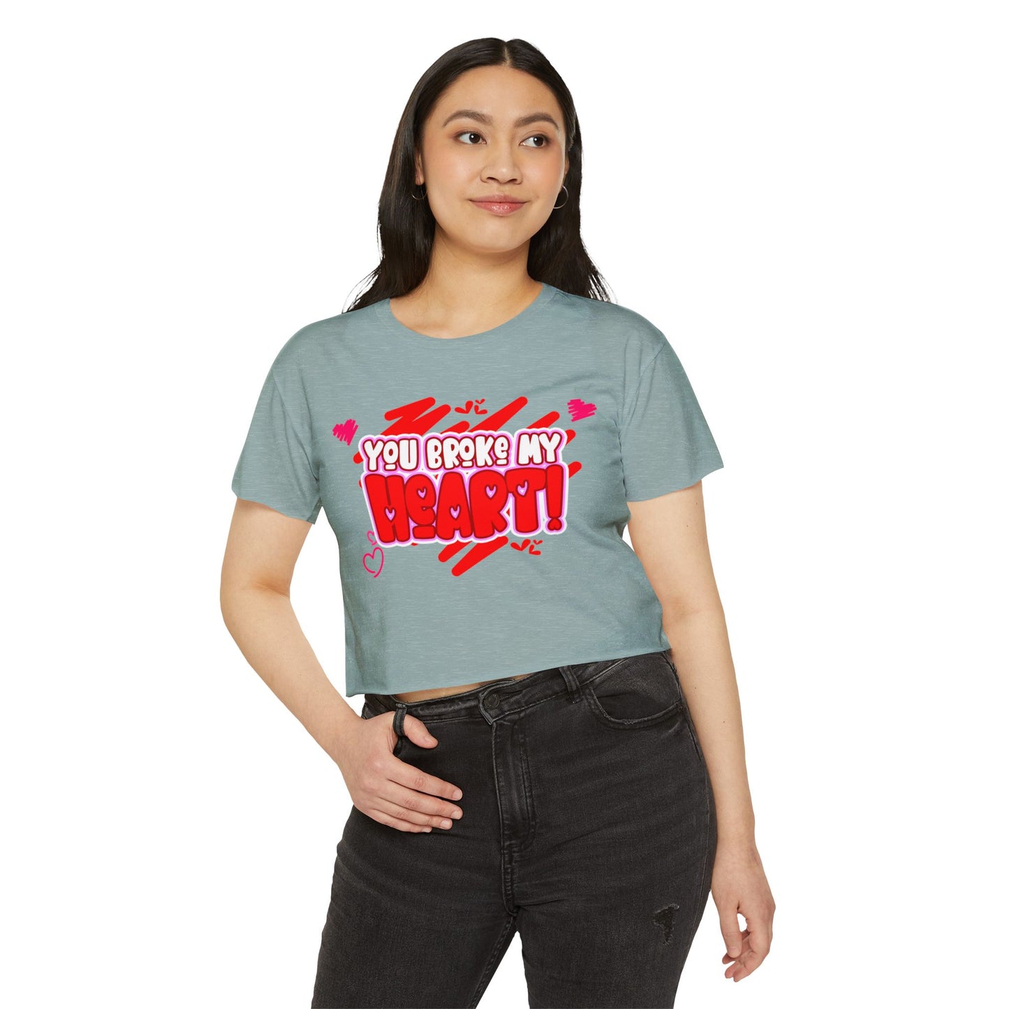 You Broke My Heart Women's Festival Crop Top Funny gift for her