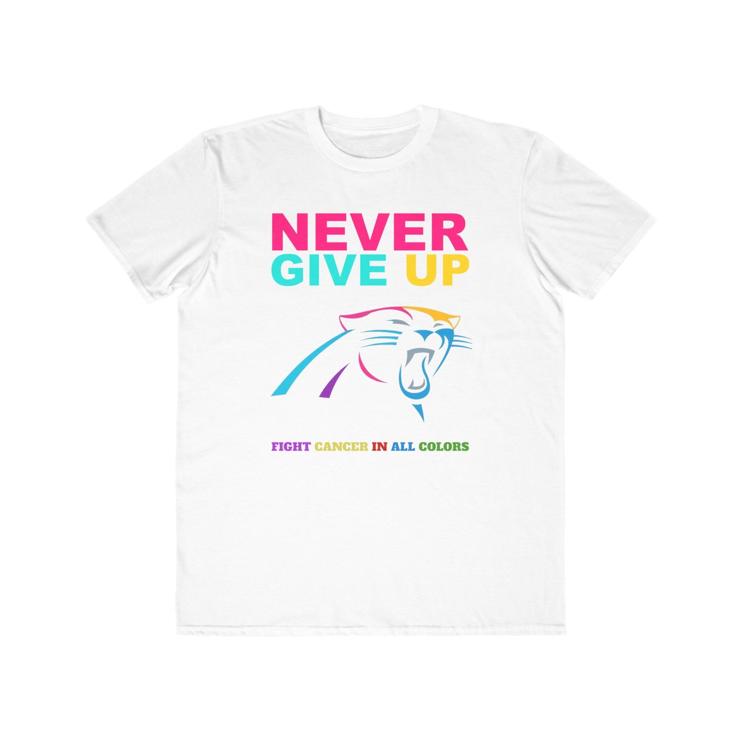 Carolina Panthers Never Give Up Cancer Awareness Tee