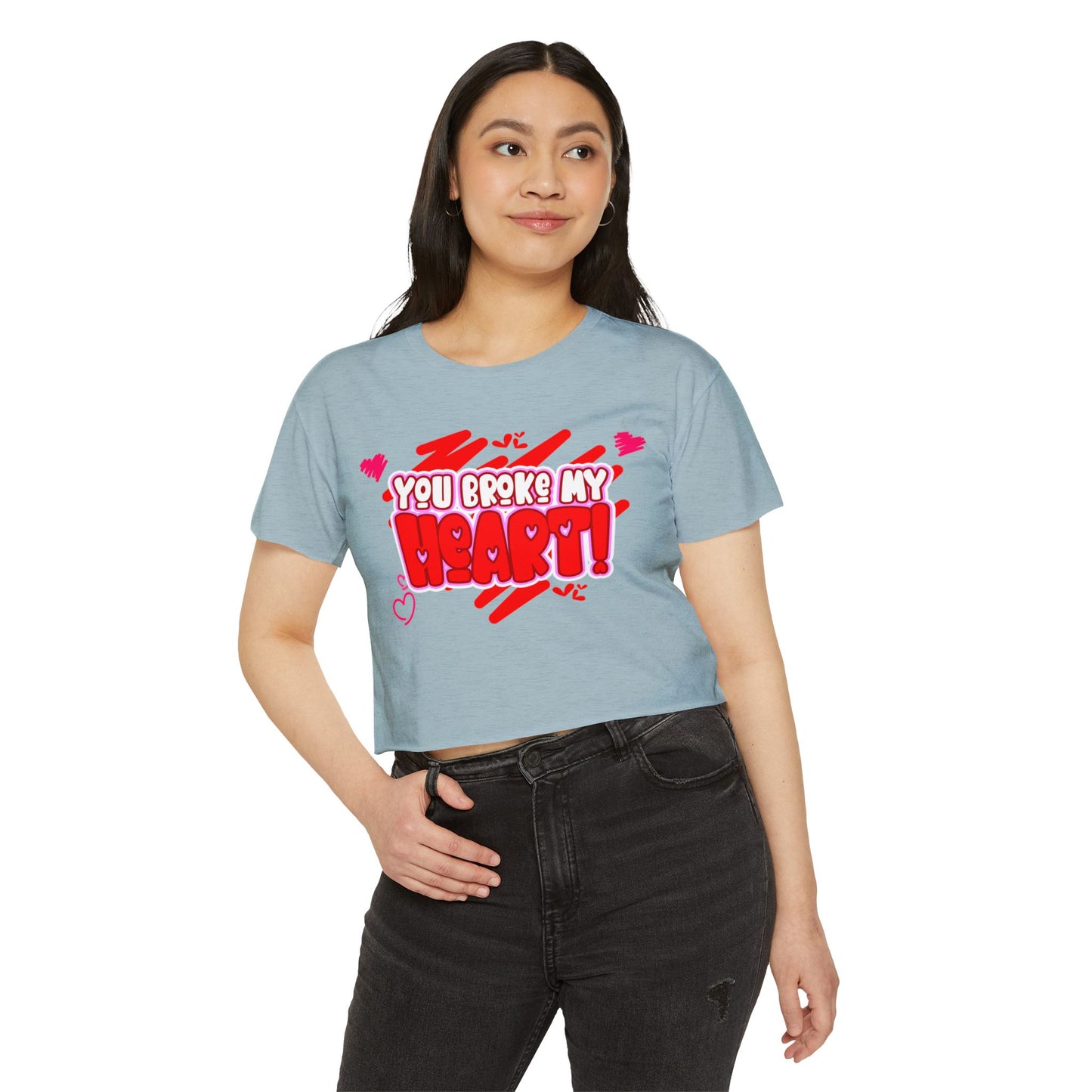 You Broke My Heart Women's Festival Crop Top Funny gift for her