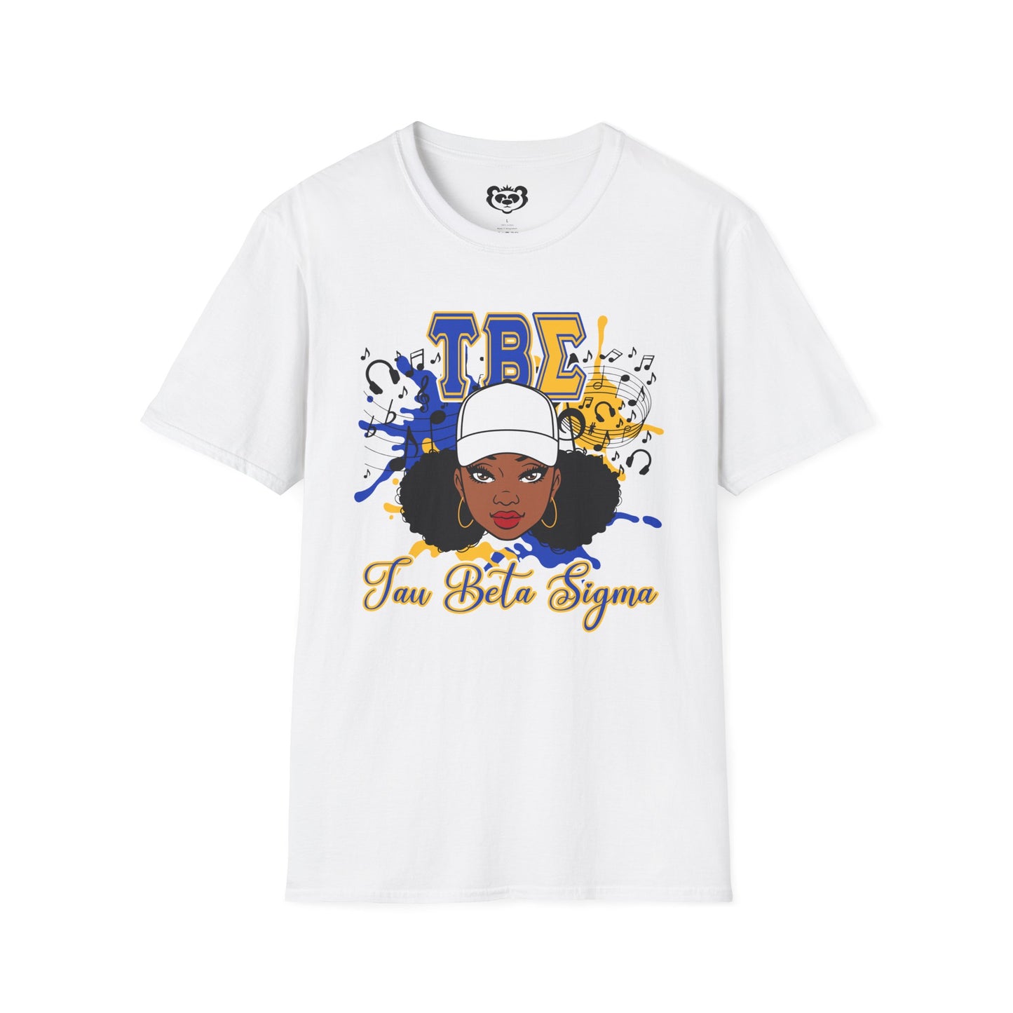 Tau Beta Sigma Unisex Softstyle T-Shirt Blue and Gold Sorority Shirt