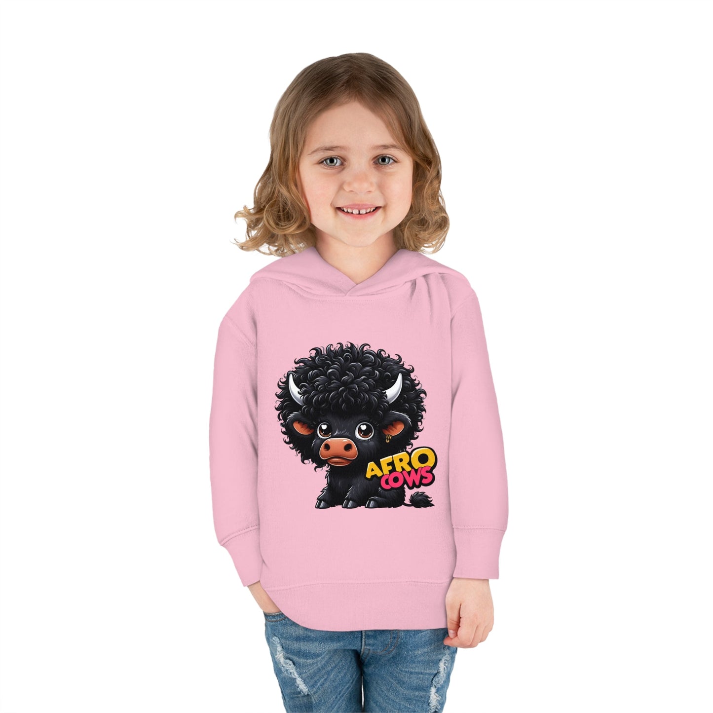 Afro Cows Toddler Pullover Fleece Hoodie - Art by the Andersons