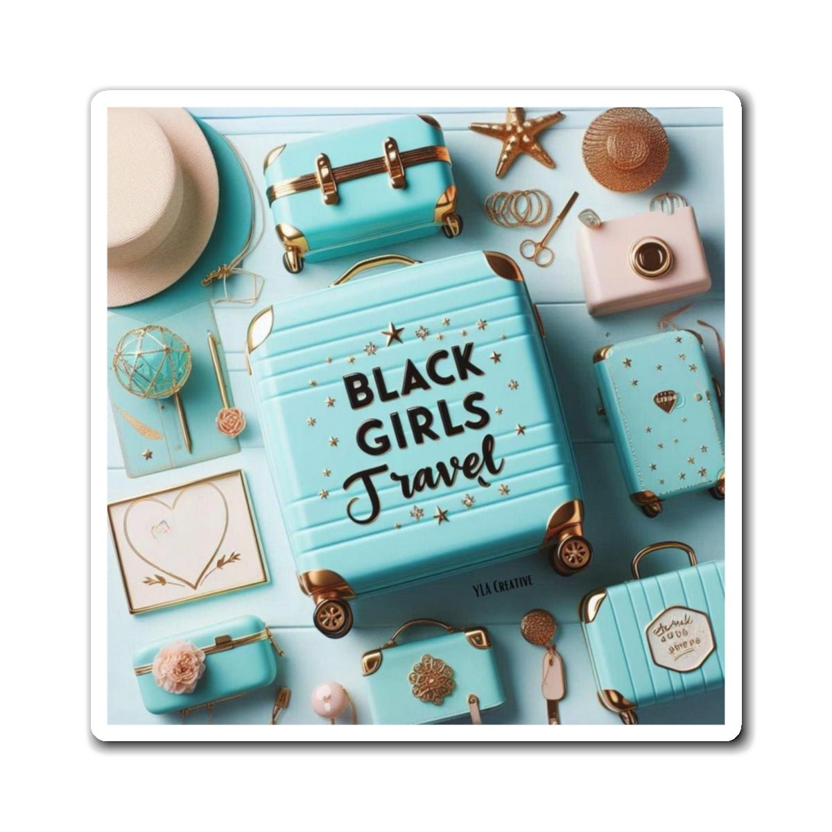 BLACK GIRLS TRAVEL Cruise Cabin Magnets - Art by the Andersons