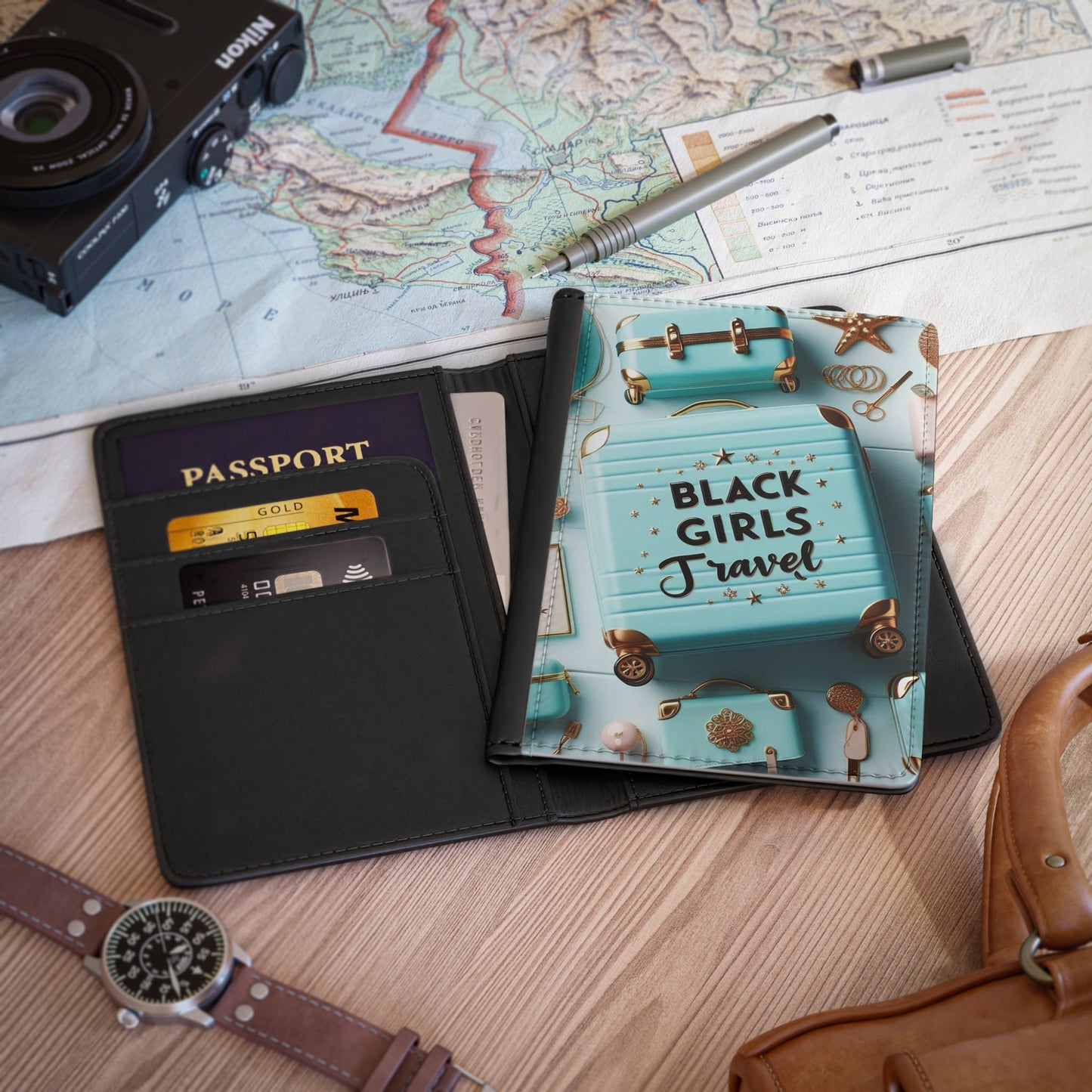 BLACK GIRLS TRAVEL Passport Cover - Art by the Andersons