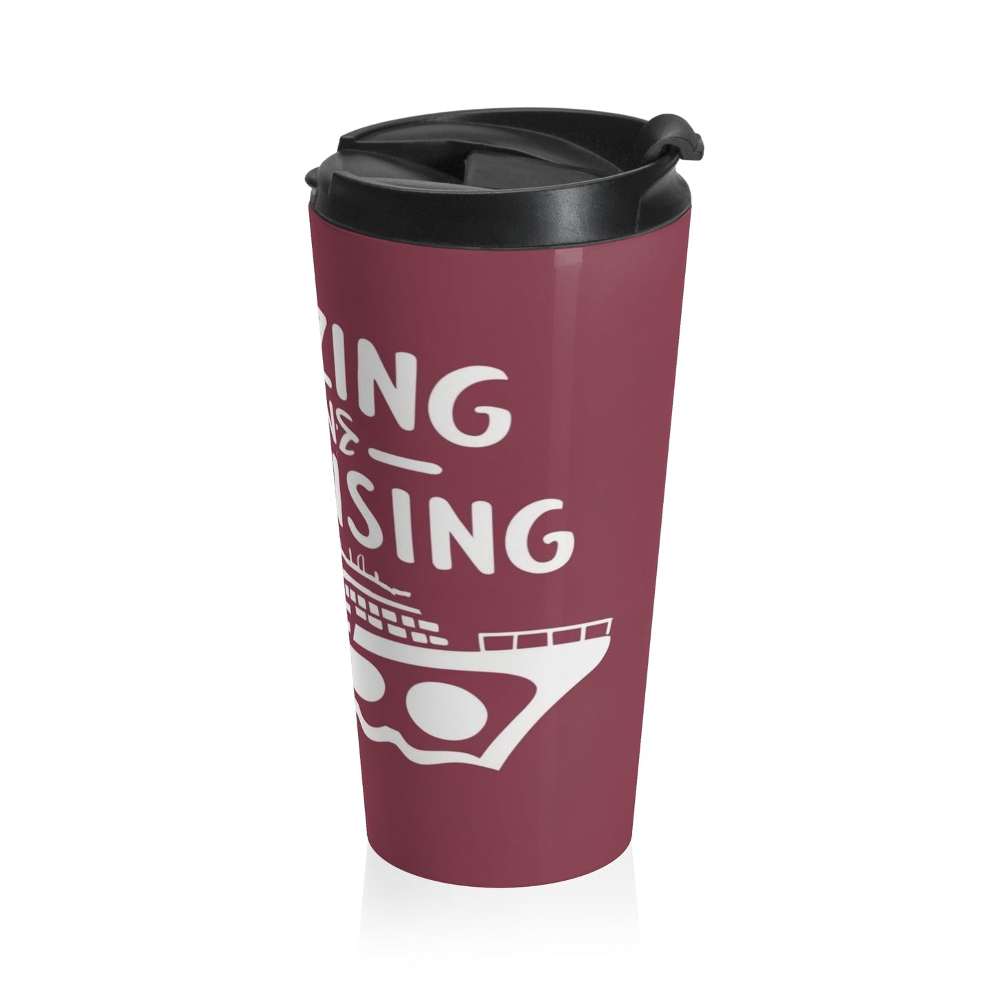 Boozing and Cruising Stainless Steel Travel Mug - Art by the Andersons