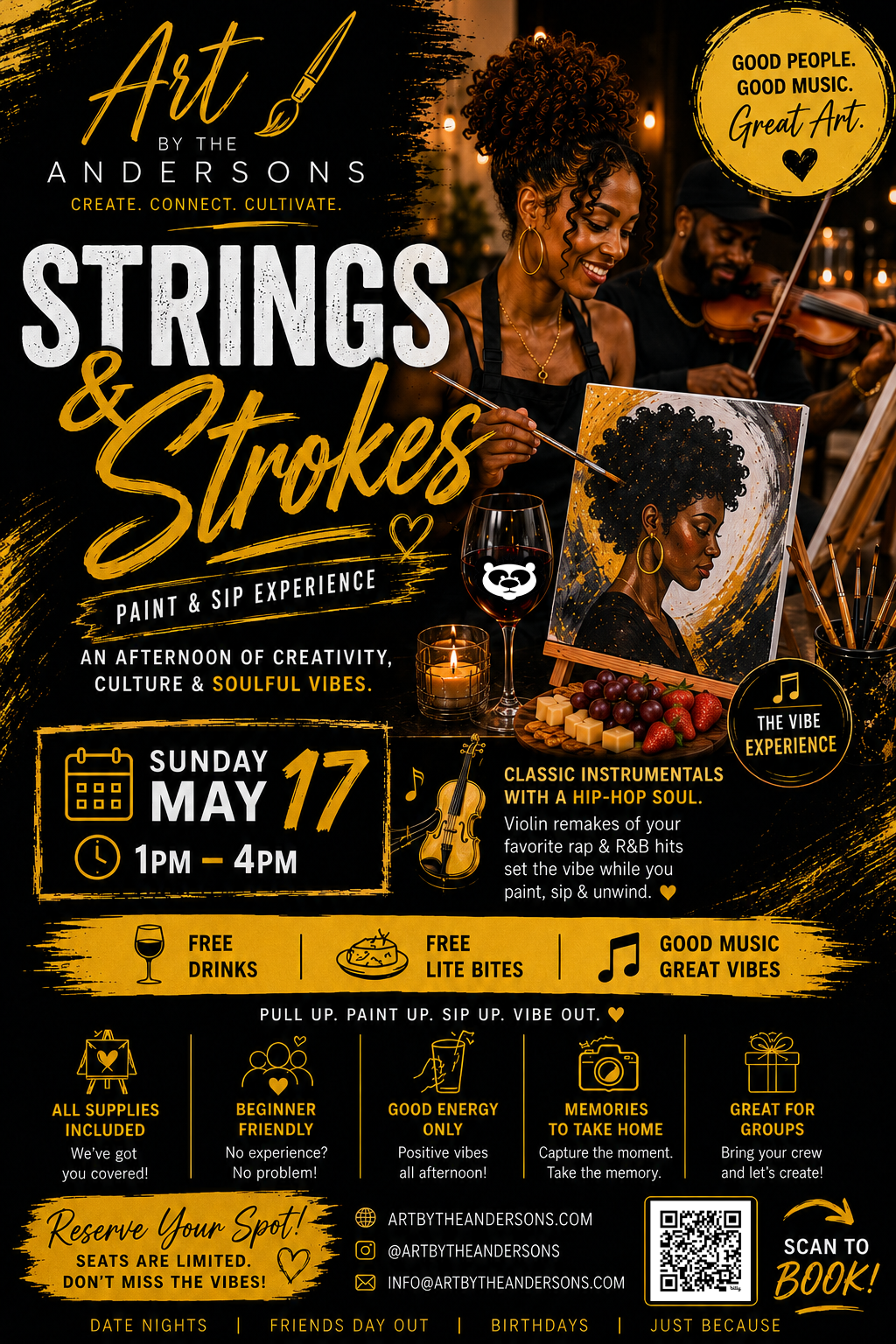 Strings & Strokes™: Where Hip-Hop Meets Canvas 🎻🎨🍷