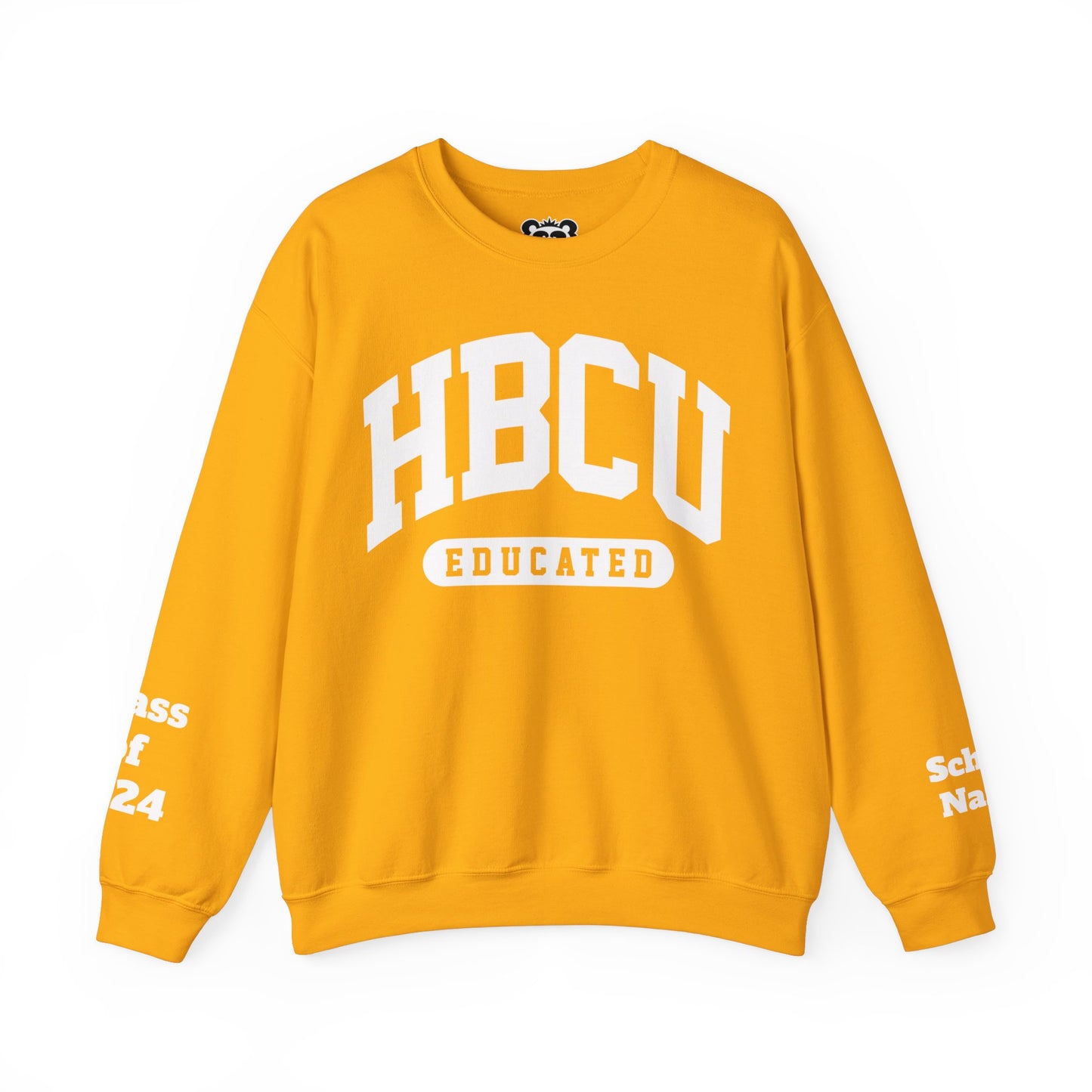 Custom Personalized HBCU Educated Unisex Heavy Blend™ Crewneck Sweatshirt gift for Student and Alumni.