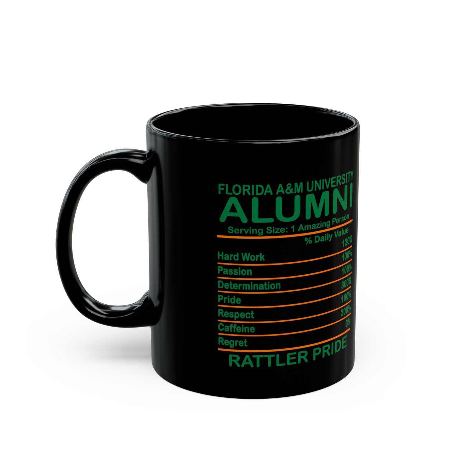 Rattler Pride FAMU Alumni HBCU Black Mug (11oz)