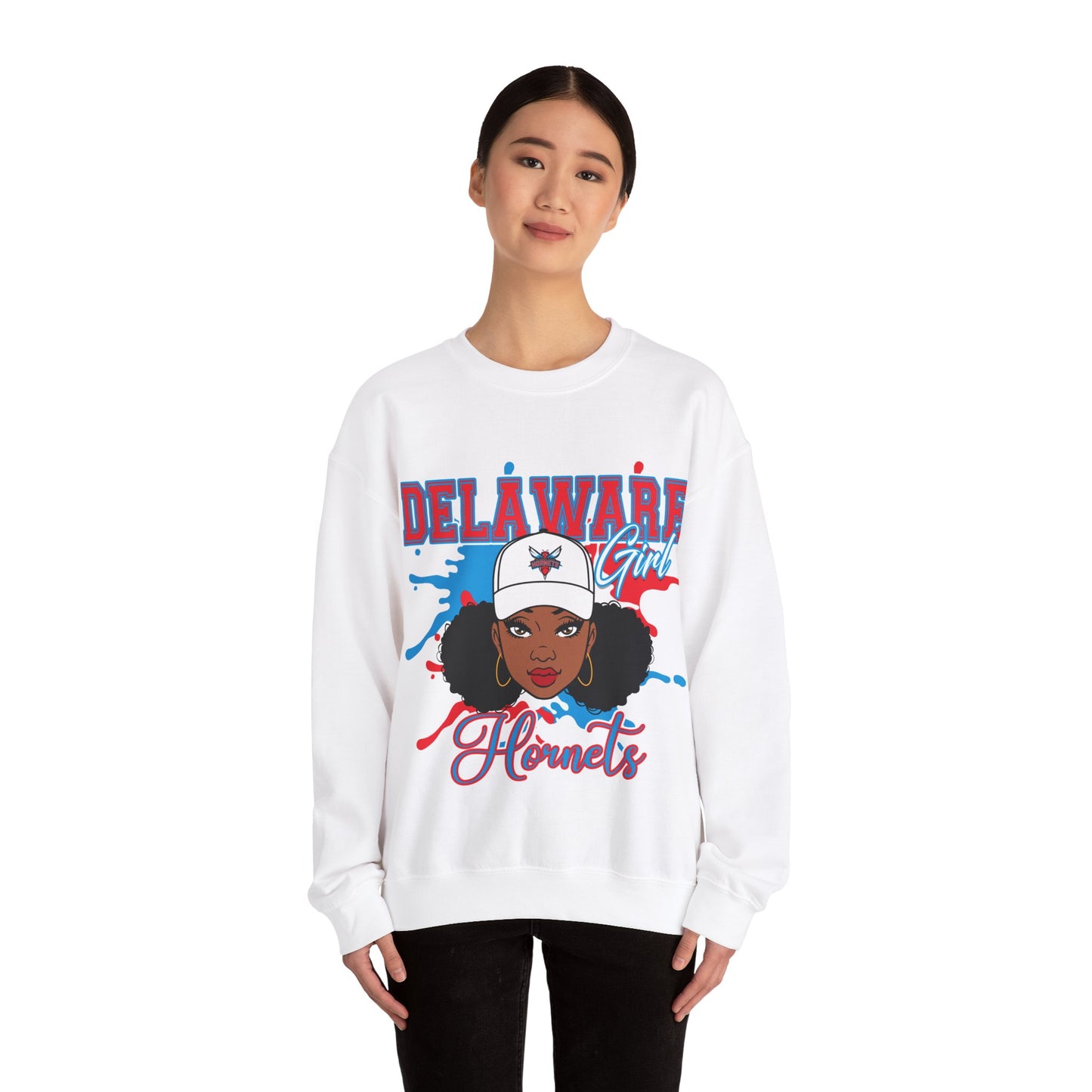 DS Hornets: Delaware State Hornets Unisex Heavy Blend™ Crewneck Sweatshirt