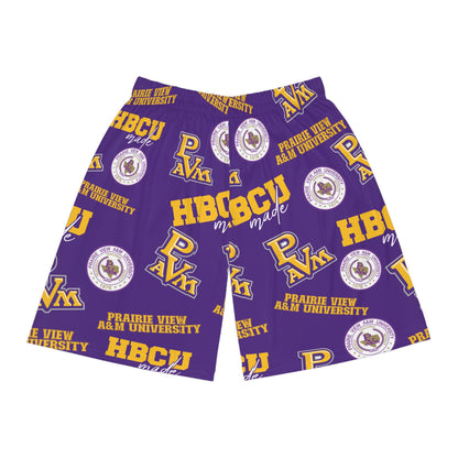 Prairie View A & M Panthers HBCU All Over Print Basketball Shorts Gift for Students and Alumni