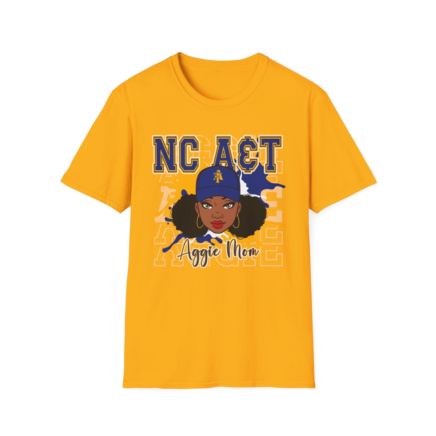 NCAT Aggies Mom: North Carolina A&T State University Unisex Softstyle T-Shirt