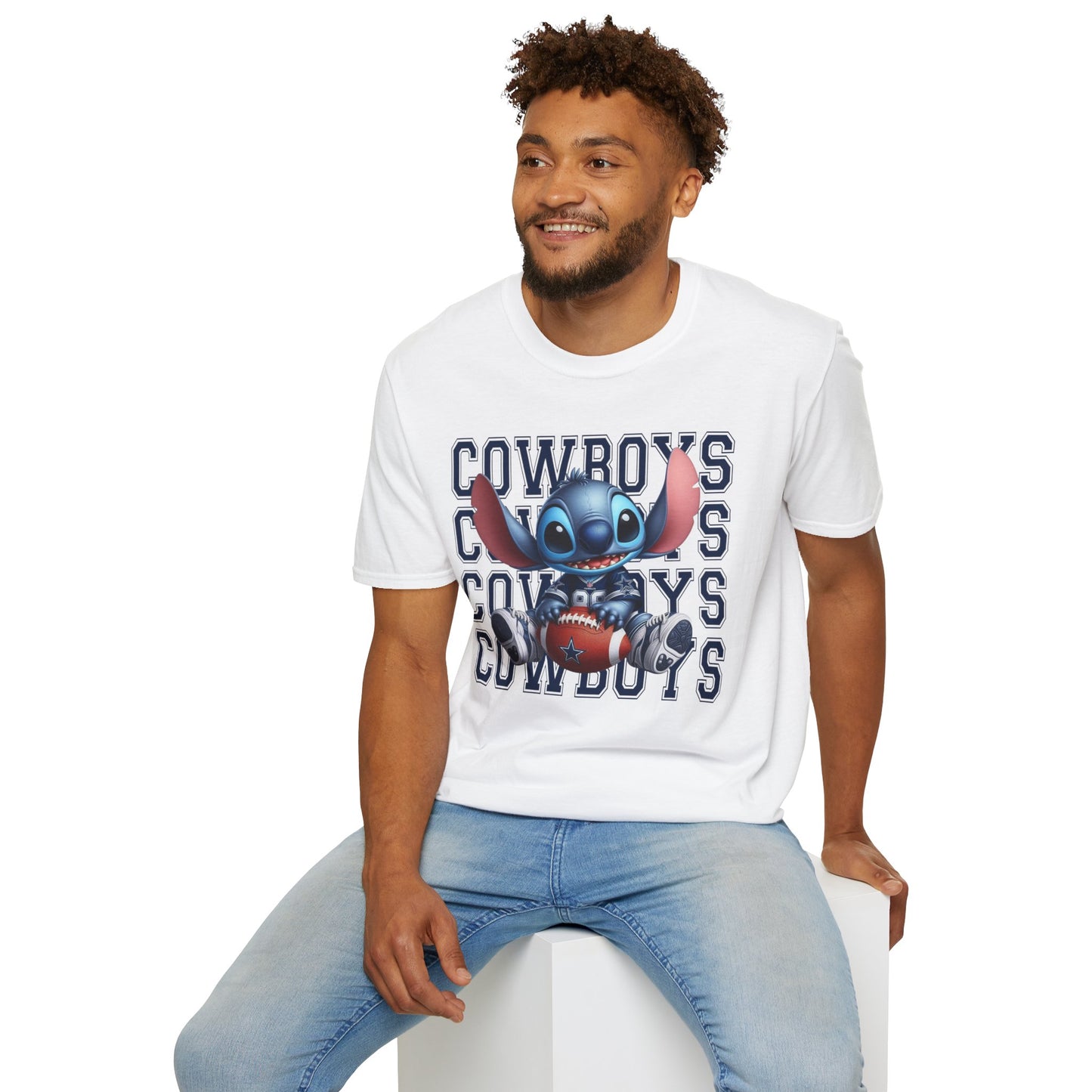 NFL Dallas Cowboys Lil and Stich unisex Softstyle T-Shirt