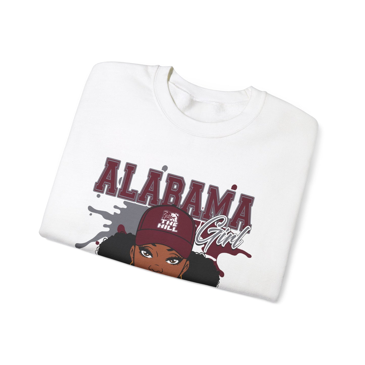 AAMU Bulldogs: Alabama A&M University Girl The Hill Unisex Heavy Blend™ Crewneck Sweatshirt