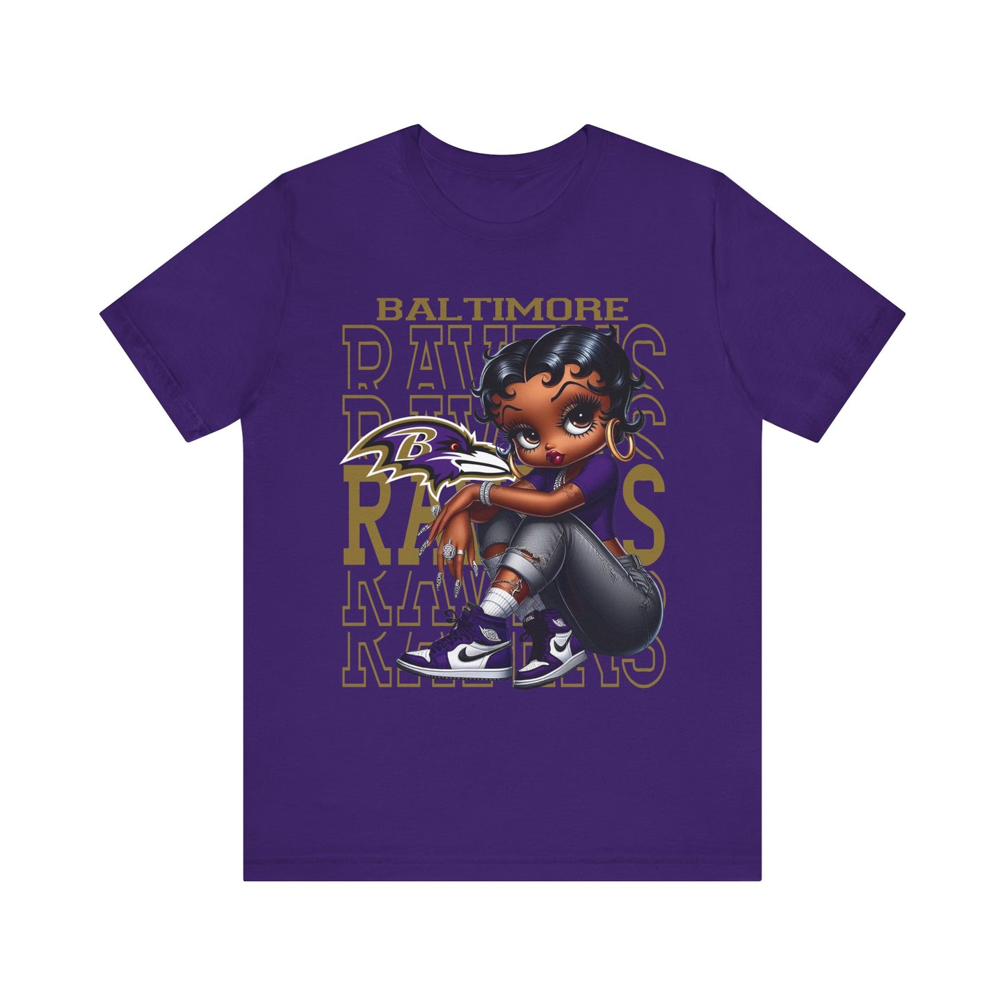 Baltimore Ravens Sneakerhead Betty Boop Unisex Jersey Short Sleeve Tee