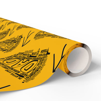 Handy Man Yellow Father's Day Dad Gift Wrapping Papers for Him from Her for any Occasion