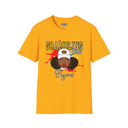 GSU Tigers: Grambling State Tigers Girl Unisex Softstyle T-Shirt Gift for Student and Alumni