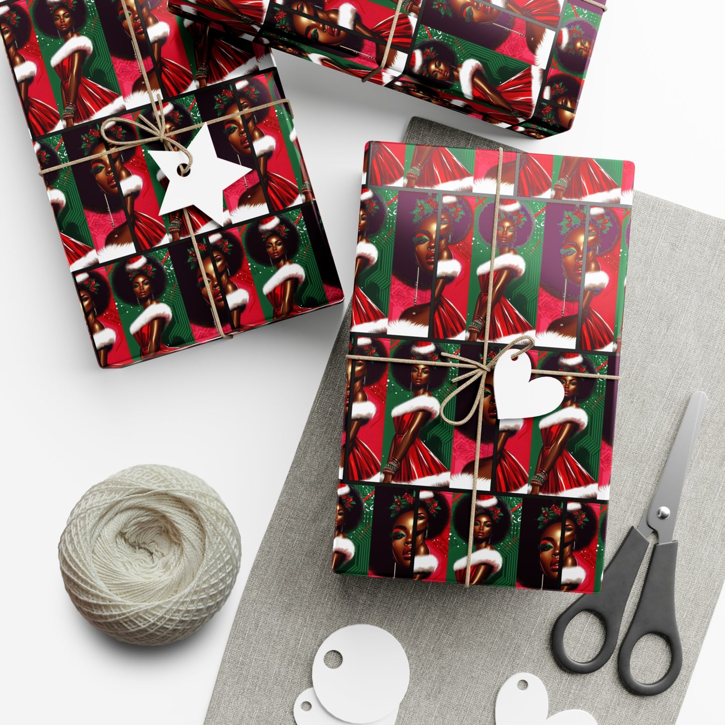 High fashion black art Christmas Gift Wrapping Paper