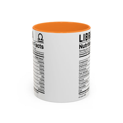 Zodiac Libra Mug - Nutrition Facts Design, Astrology Gift, Coffee Lover, Personalized Birthday Present, Horoscope Décor